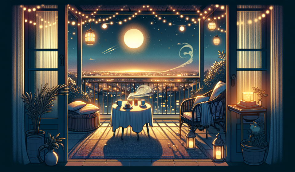 Stille auf dem Balkon – Illustration
