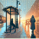 Überstunden im Lichterregen – Illustration