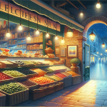 Unter Neon und Oliven – Illustration