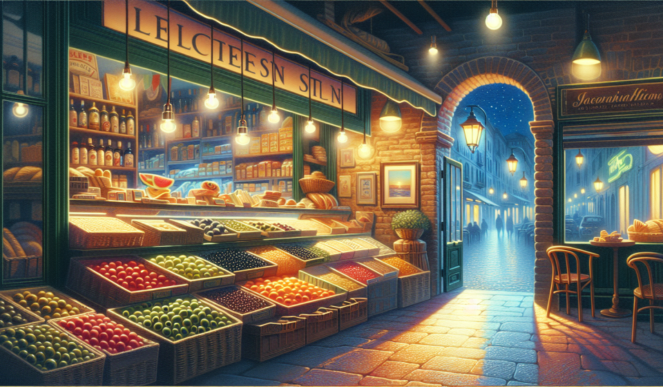 Unter Neon und Oliven – Illustration