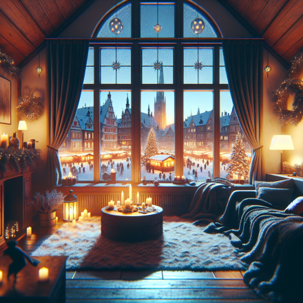 Das Zimmer über dem Weihnachtsmarkt – Illustration