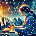 Der Anruf aus dem Schneesturm Der Anruf aus dem Schneesturm – Illustration