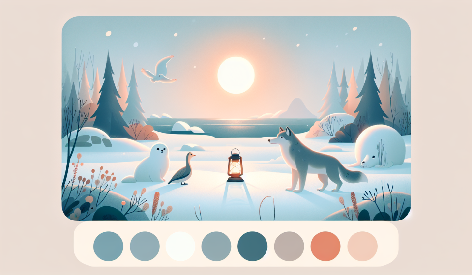 Der Polarwolf und die letzte Laterne – Illustration