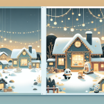 Der Schlaf des Weihnachtsdorfes – Illustration