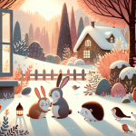 Der Schneehase und die verschwundene Karotte – Illustration