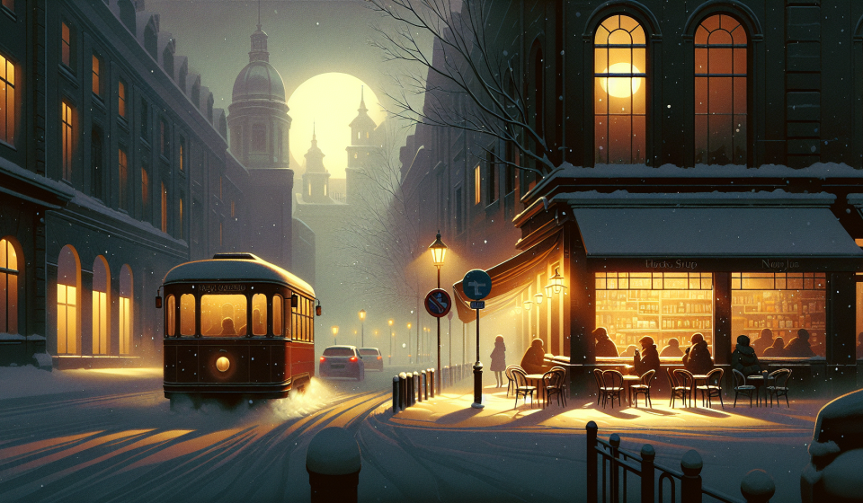 Der Schneetag, an dem sie nicht ins Büro ging – Illustration