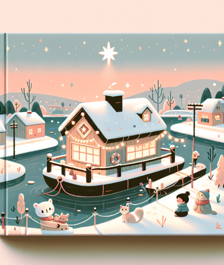 Der Stern über dem Hausboot – Illustration