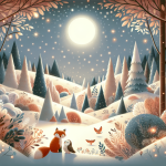 Der Anruf aus dem Schneesturm Der Weihnachtsfuchs im Mondschnee – Illustration