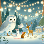 Die Eule, die Weihnachten verschlief – Illustration