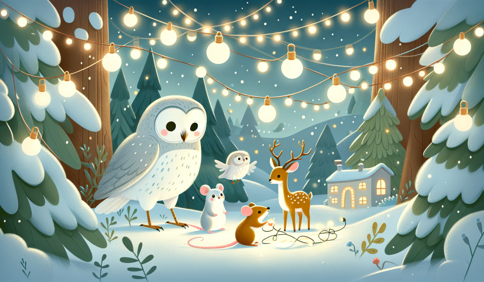 Die Eule, die Weihnachten verschlief – Illustration