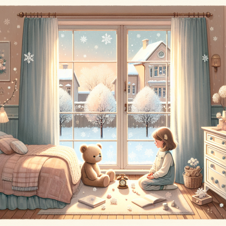 Die leise Glocke im Schneezimmer – Illustration