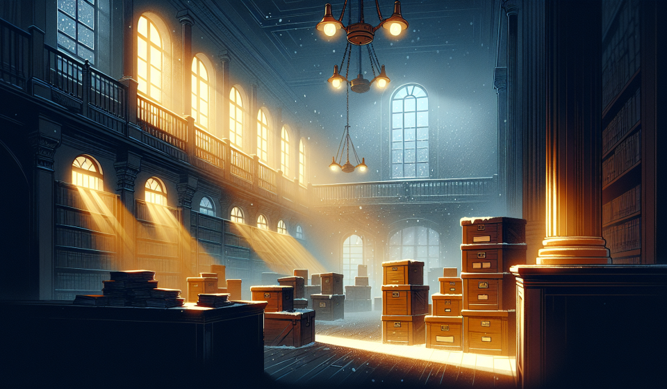 Die letzte Akte im Archivkeller – Illustration