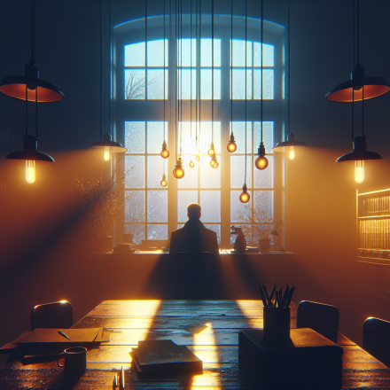 Die Lichterkette im Verhörraum – Illustration