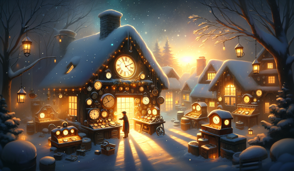 Die Uhrmacherin des ersten Schnees – Illustration