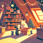 Die Weihnachtsmäuse im Dachboden – Illustration