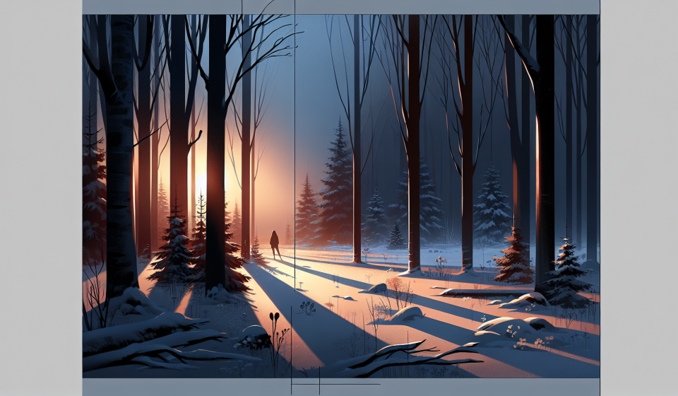 Der letzte Weg im Schnee – Illustration