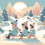 Die Rodelpause – Illustration