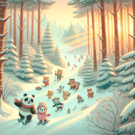 Fips und der stille Winterpfad – Illustration