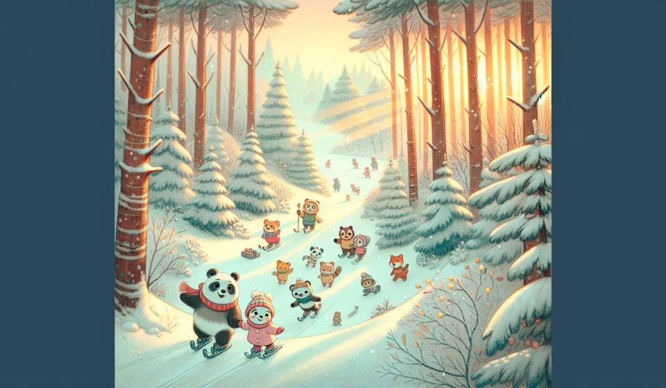 Fips und der stille Winterpfad – Illustration