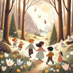 Lena und der Frühlingspfad – Illustration