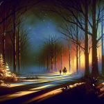 Ein Verschwinden im Winterwald – Illustration