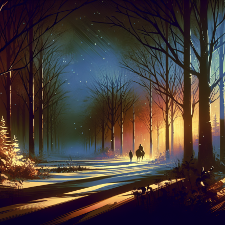Ein Verschwinden im Winterwald – Illustration