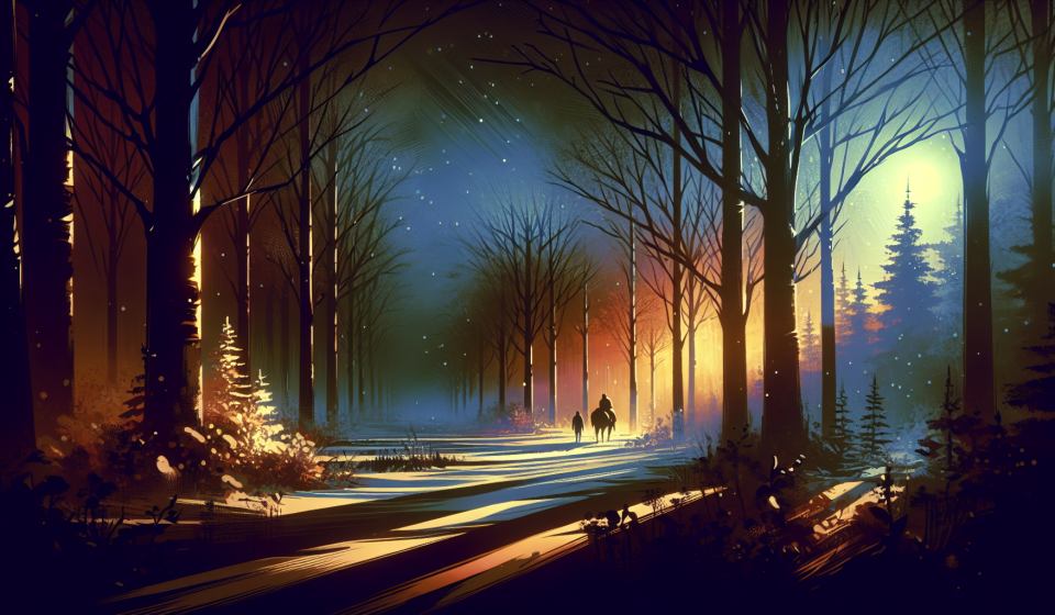 Ein Verschwinden im Winterwald – Illustration