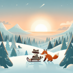 Eine frühe Entdeckung im Schnee – Illustration