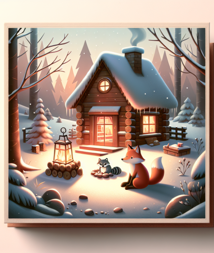 Leise Skispuren – Illustration