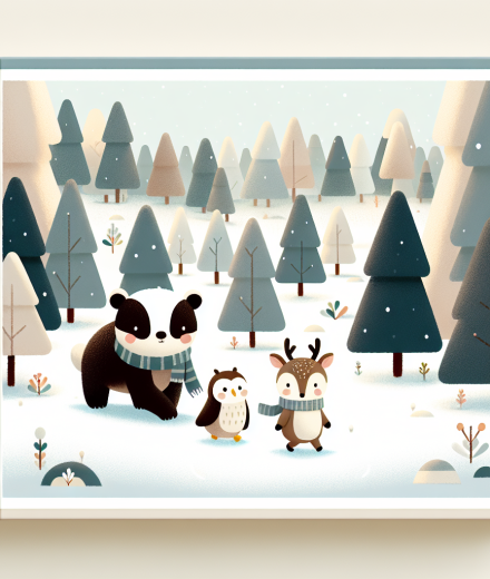 Taro und die stille Winterwanderung – Illustration