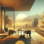 Die erste Kaffeepause draußen – Illustration