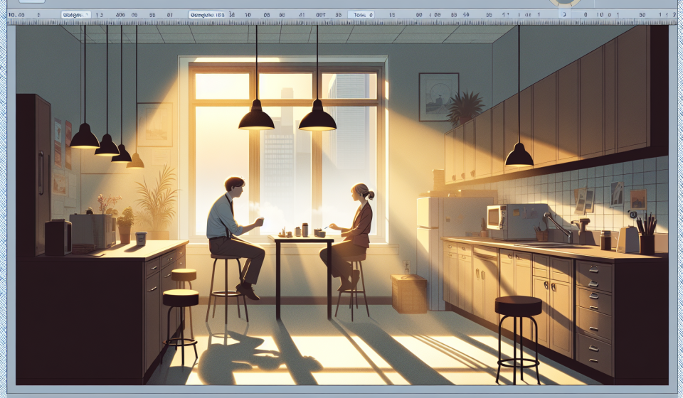 Eine Ablenkung am Fenster führt zu Nähe – Illustration