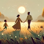 Der Abend als die Wiese leuchtete – Illustration