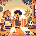 Jonas hilft Papa im Garten – Illustration