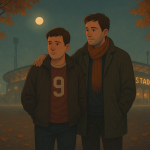 Zu Besuch bei Oma und Opa Das erste Mal beim Fussball – Illustration