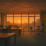 Lena und der Brief aus dem Nichts Das stille Büro am Freitag – Illustration