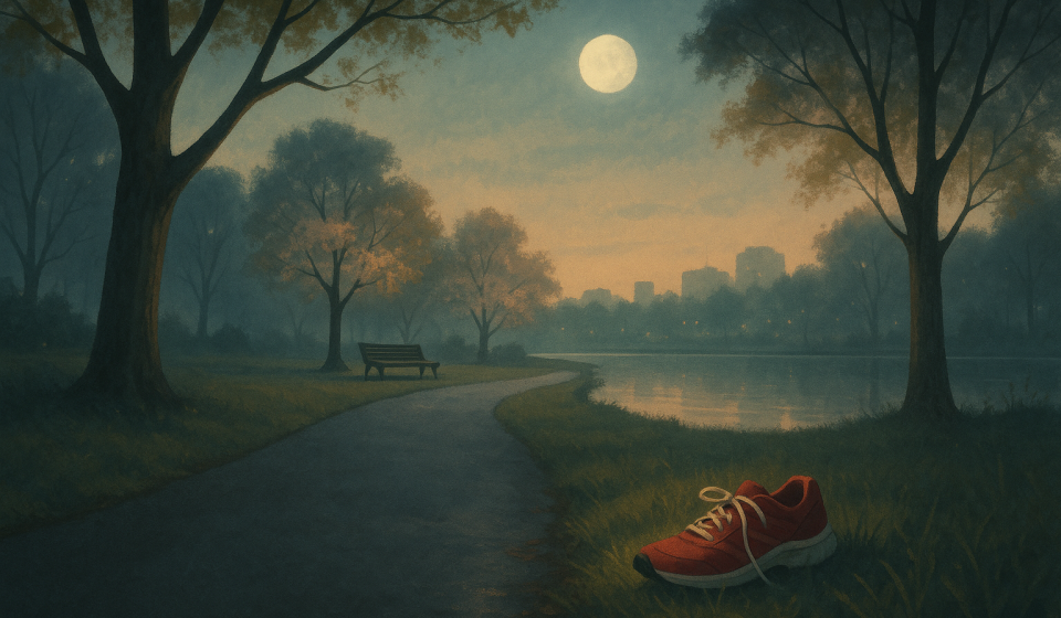 Der Läufer im Park – Illustration