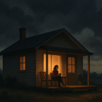 Der Abendregen der kommt Das Ferienhaus vor dem Gewitter – Illustration