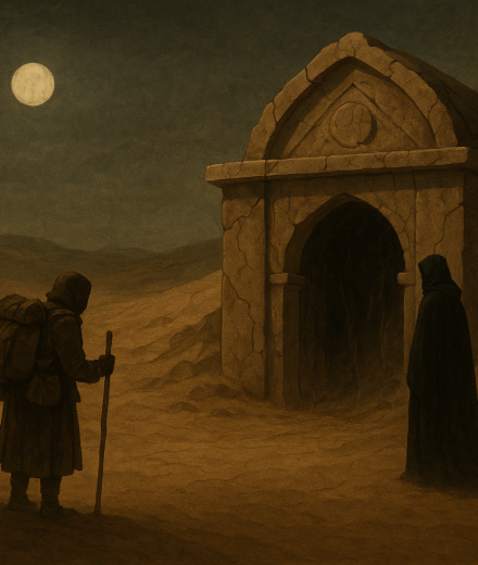 Das Orakel in der Wüste – Illustration