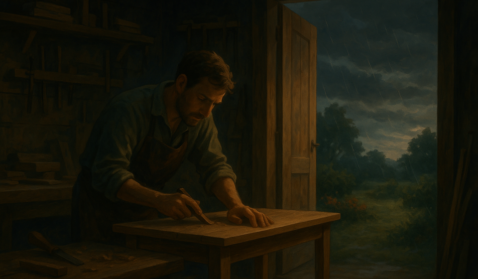 Das Stück vor dem Regen – Illustration