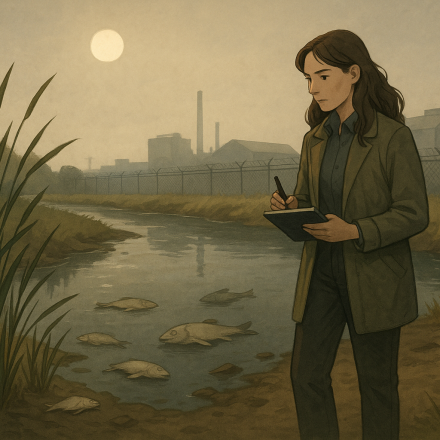 Die Hitzewelle und die toten Fische – Illustration