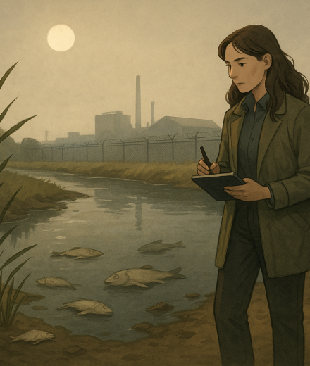 Die Hitzewelle und die toten Fische – Illustration