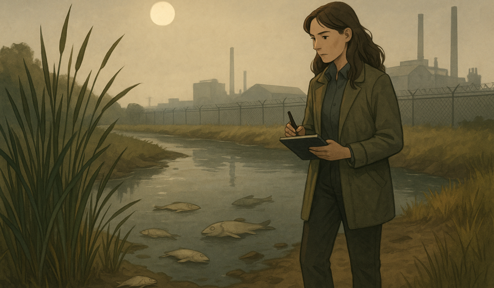 Die Hitzewelle und die toten Fische – Illustration