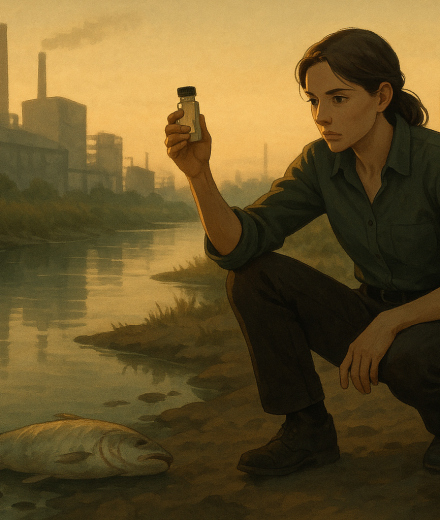 Die Hitzewelle und die toten Fische – Illustration