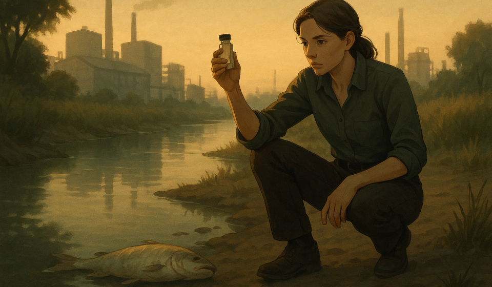 Die Hitzewelle und die toten Fische – Illustration
