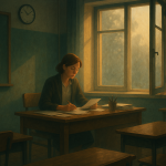Die Windmagierin Erster Tag nach den Ferien – Illustration