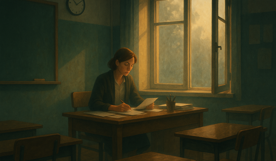 Erster Tag nach den Ferien – Illustration