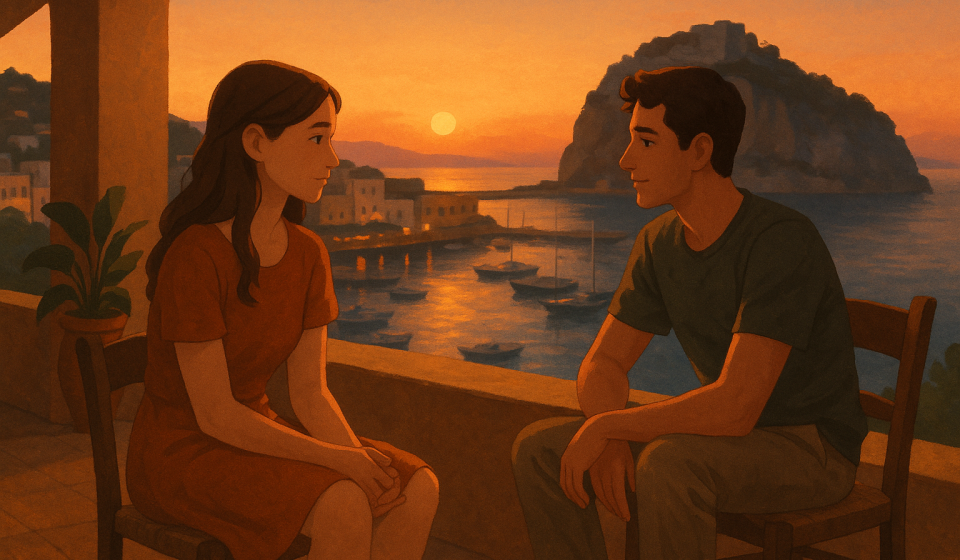 Ischia im August – Illustration