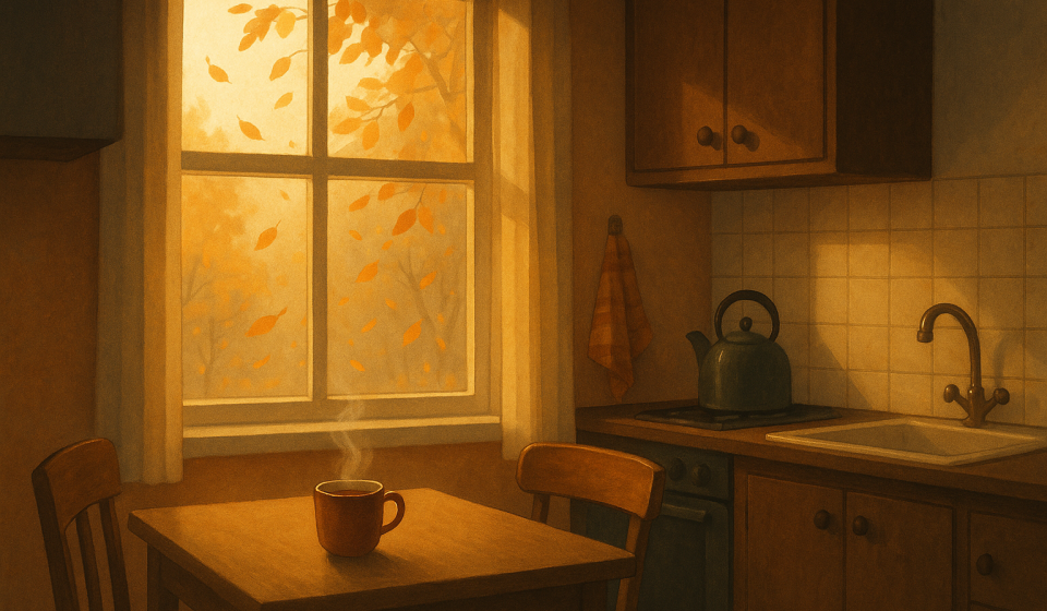 Der erste Tee des Herbstes – Illustration