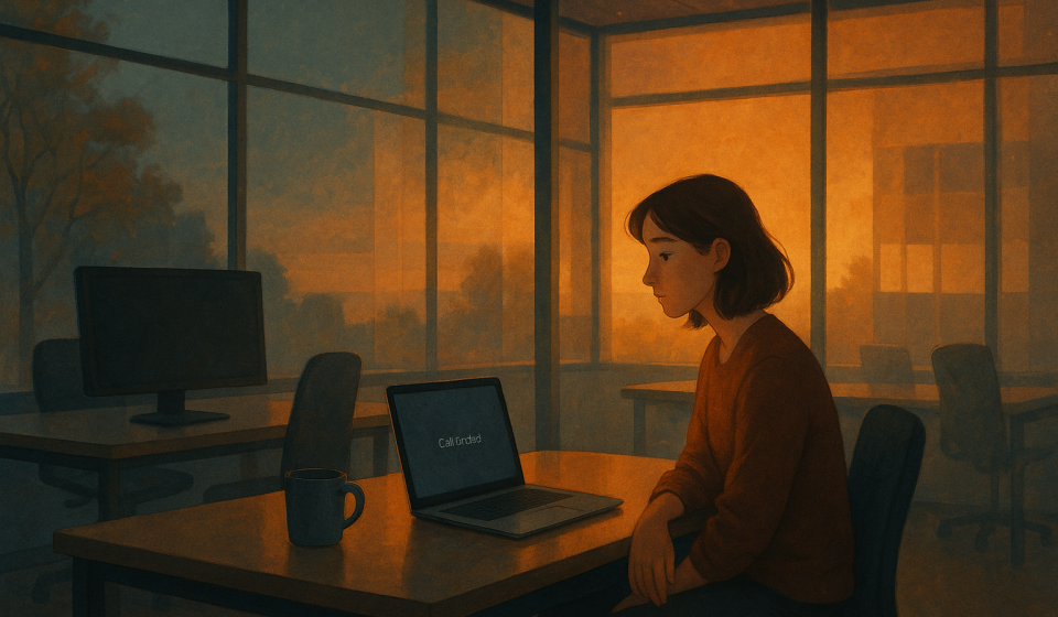 Der letzte Tag im Homeoffice-Sommer – Illustration